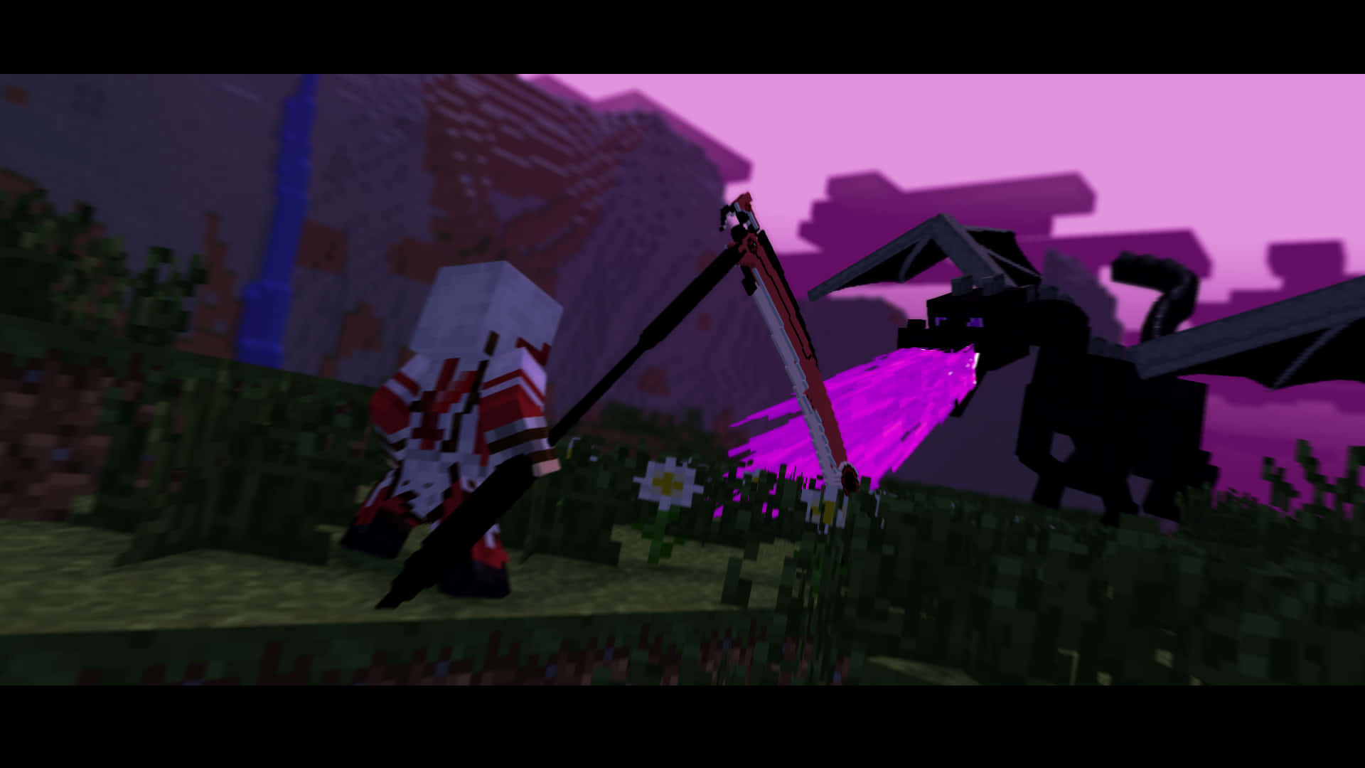 Take On The Ender Dragon And Be The Ultimate Minecraft Warrior Background
