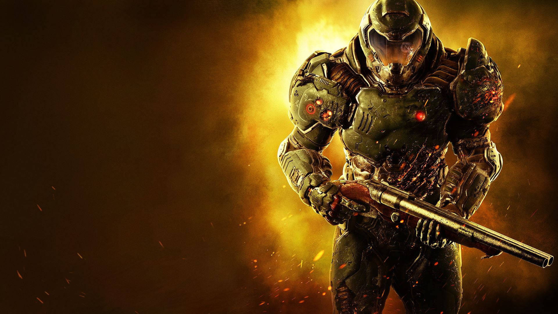 Take On The Role Of An Unstoppable Force Of Destruction In Doom Background