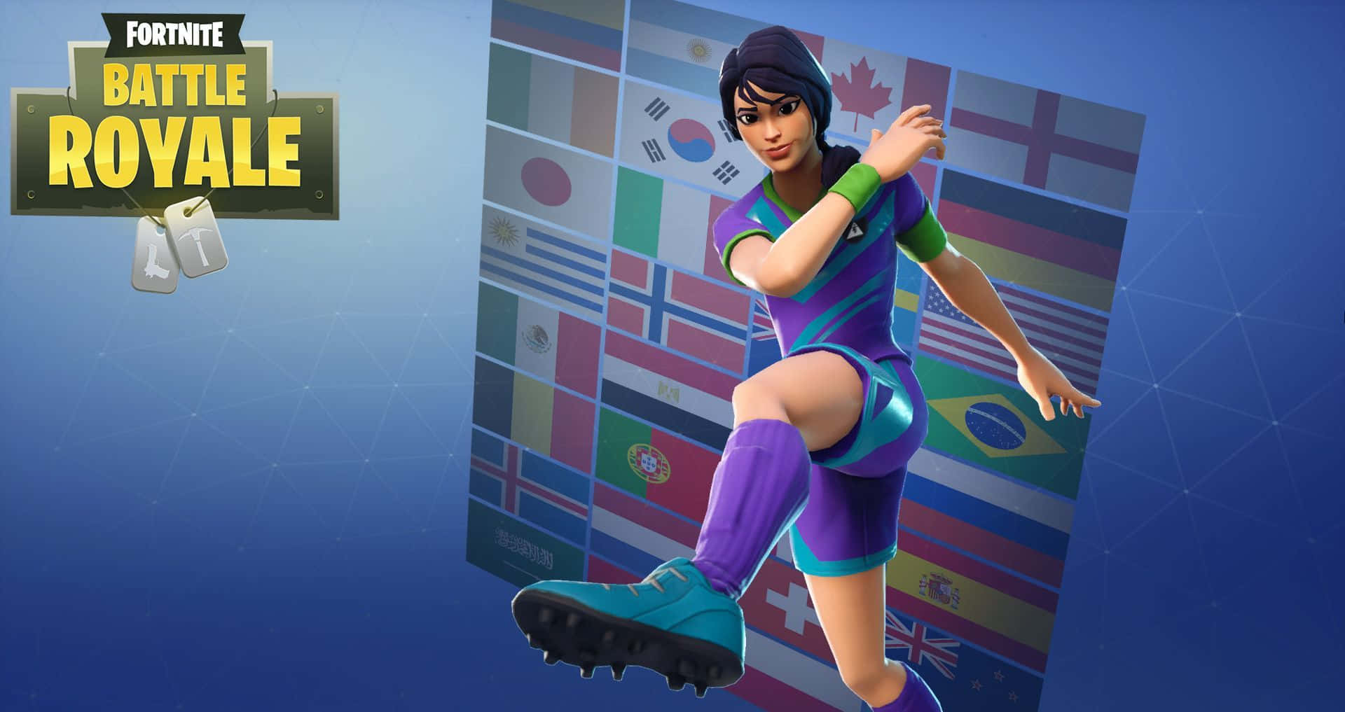 Take The Field With Style In The Fortnite Soccer Skin. Background