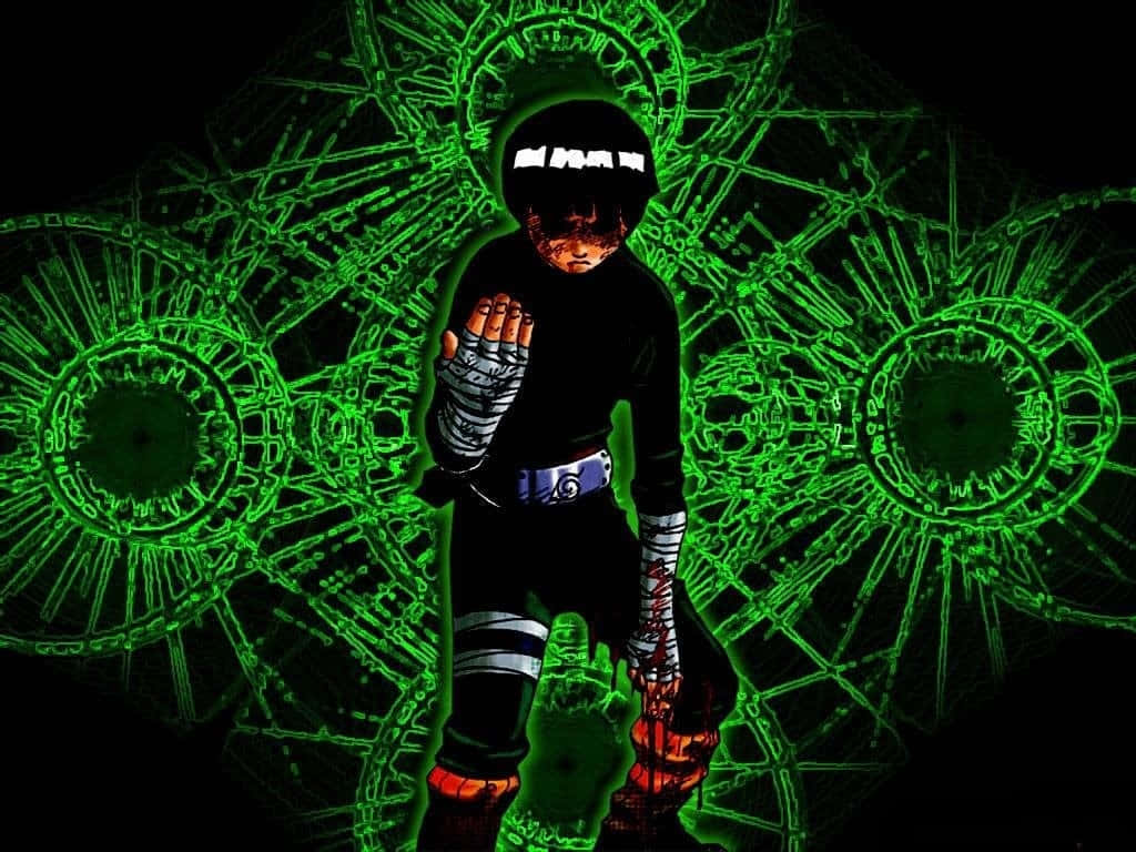 Take The Plunge - Embrace The Power Of Naruto Green Background