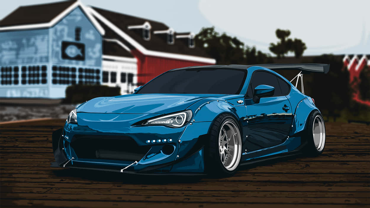 Take The Wheel And Feel The Rush Of The Toyota 86 Background