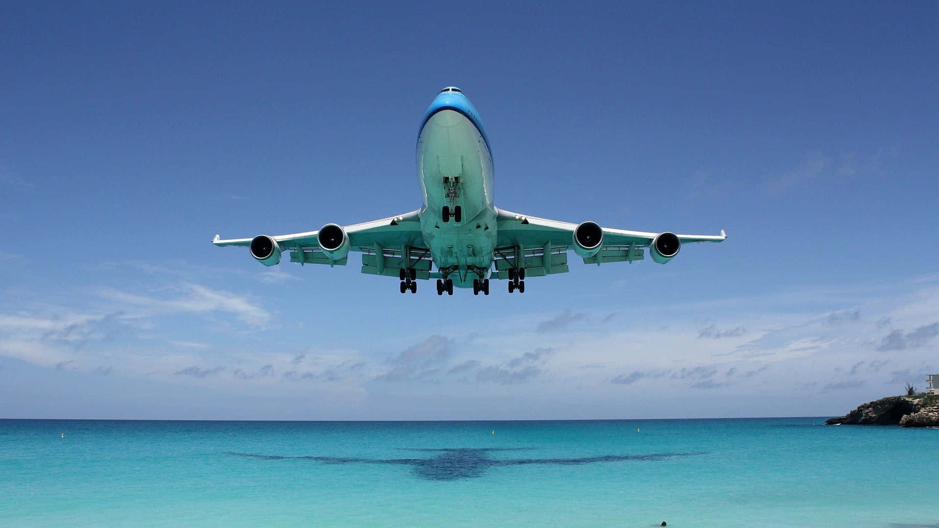 Take To The Skies In A Jumbo Jet Background