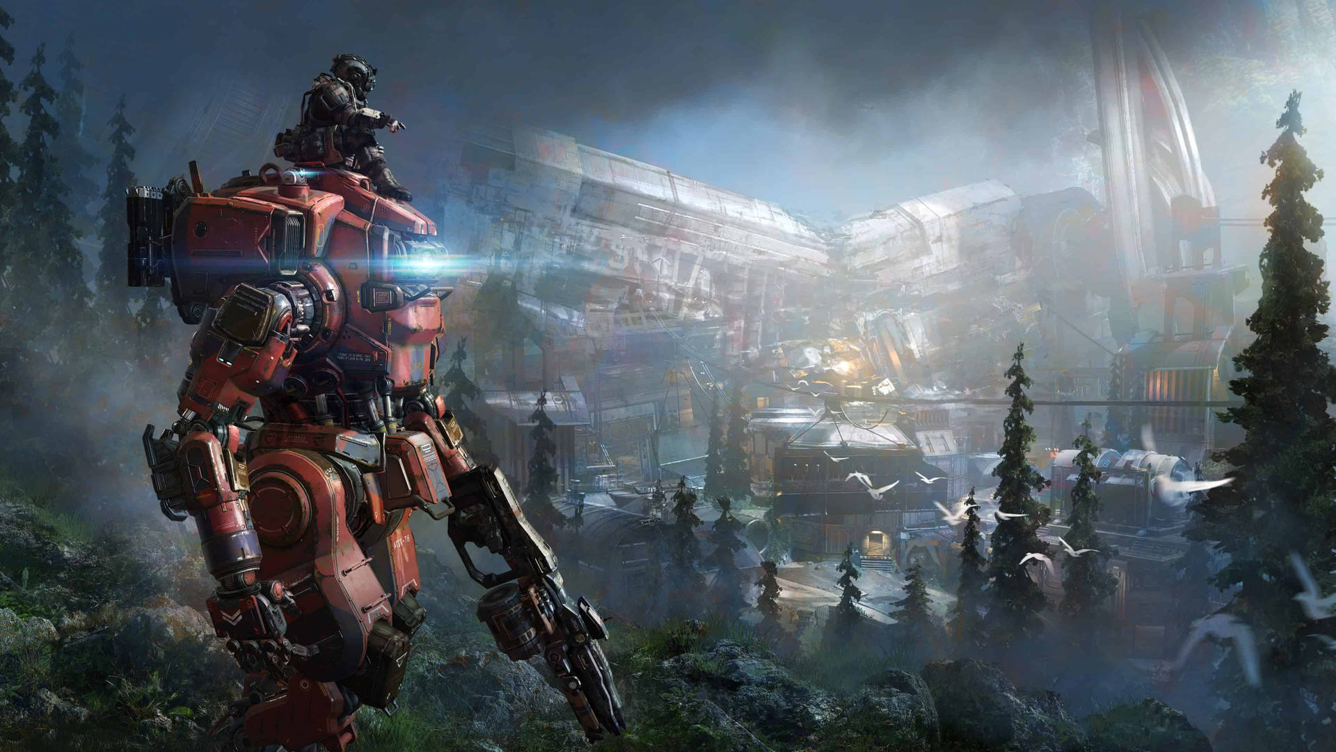 Take Up Arms In The Forests Of Titanfall 2 Background