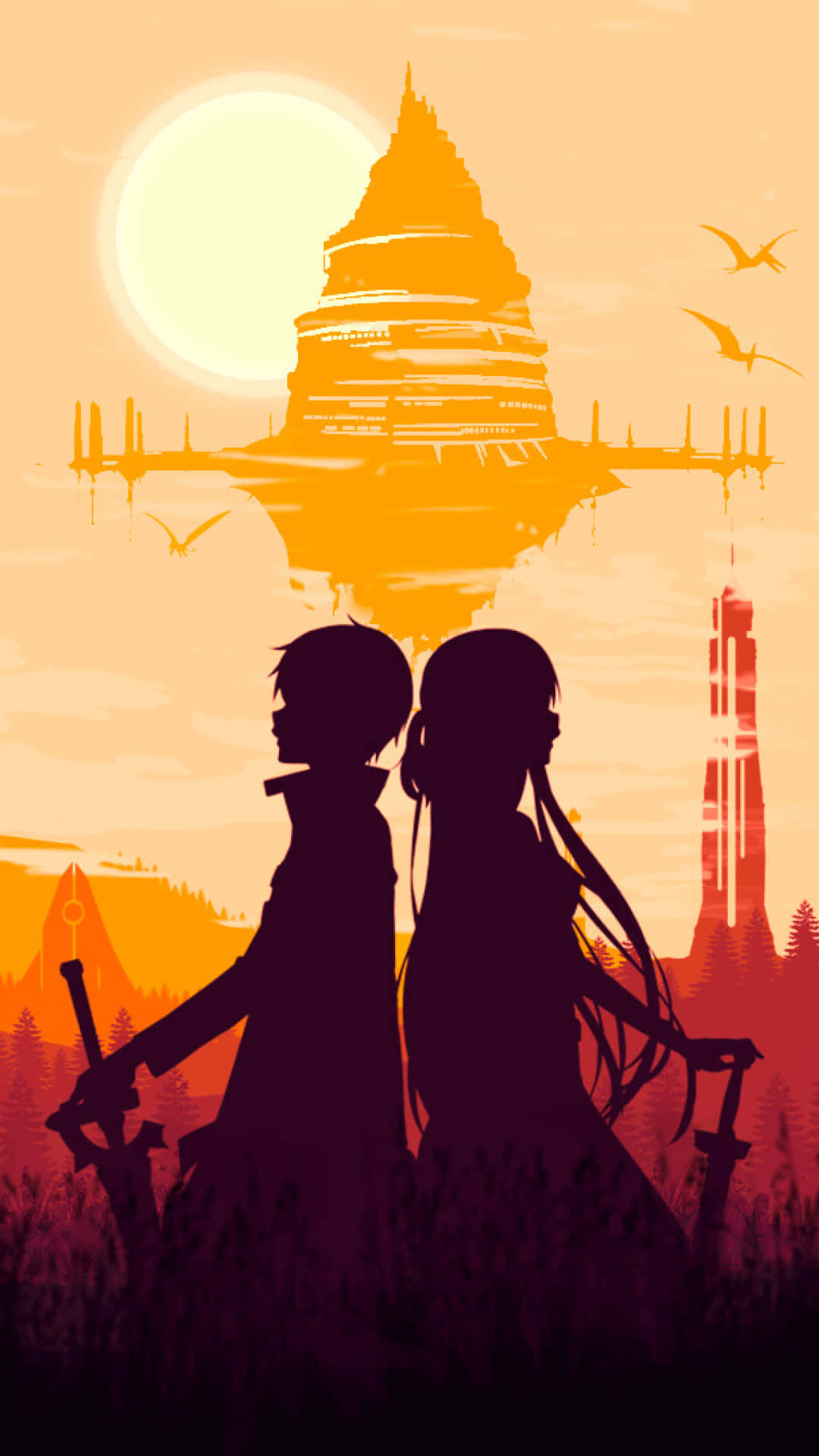 Take Your Gaming Experience To The Next Level With The Sword Art Online Iphone Background