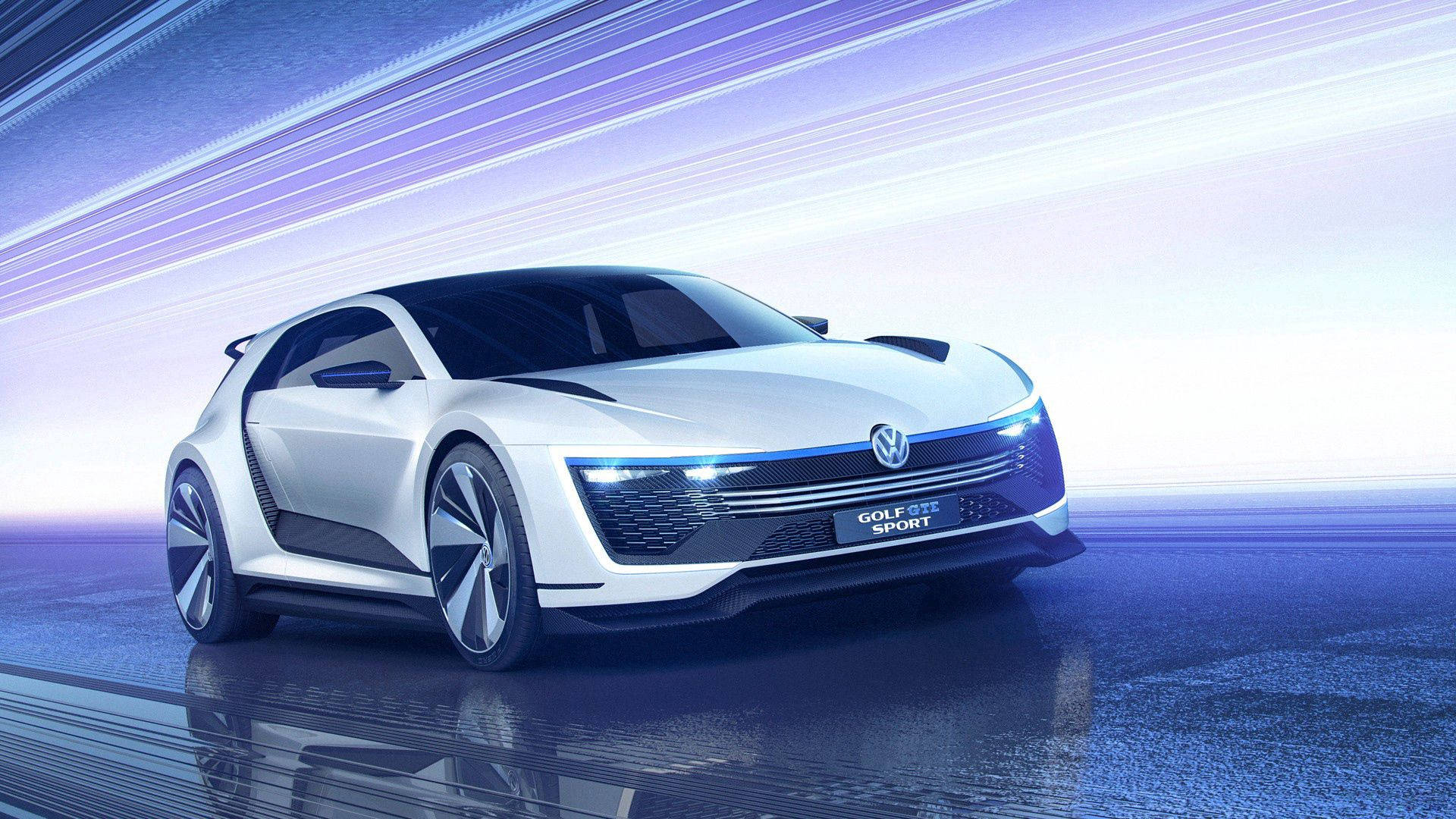 Take Your Golf Game To The Next Level With The Volkswagen Golf Gte Sports Car Concept Background