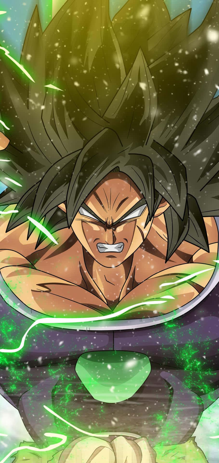 Take Your Love For Classic Characters To The Next Level With This Eye-catching Broly Inspired Iphone Wallpaper. Background