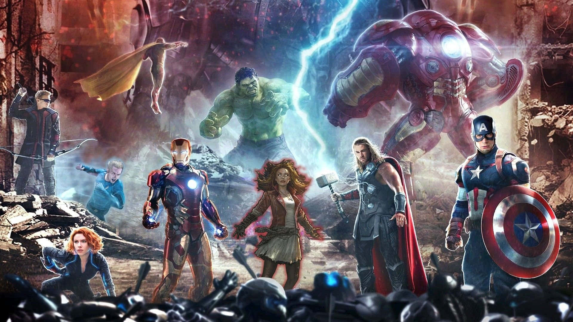 Take Your Marvel Adventures Beyond The Screen With The Avengers Laptop. Background