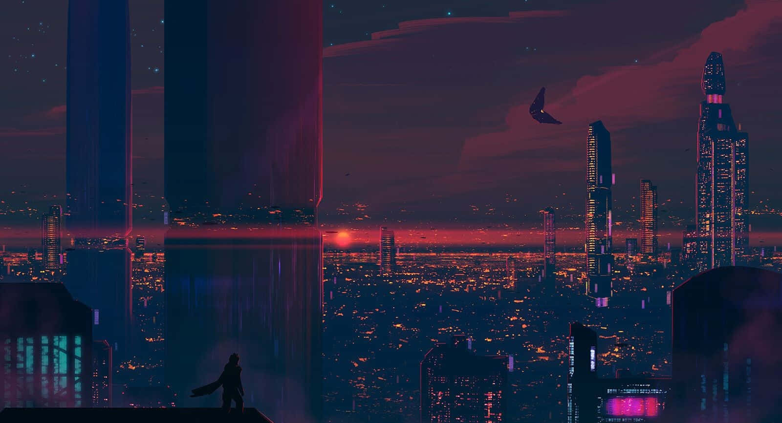 Take Your World To The Future With Cyberpunk Laptop Background