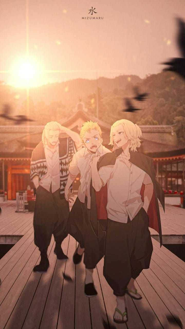 Takemichi Mikey And Draken Tokyo Revengers Anime Background