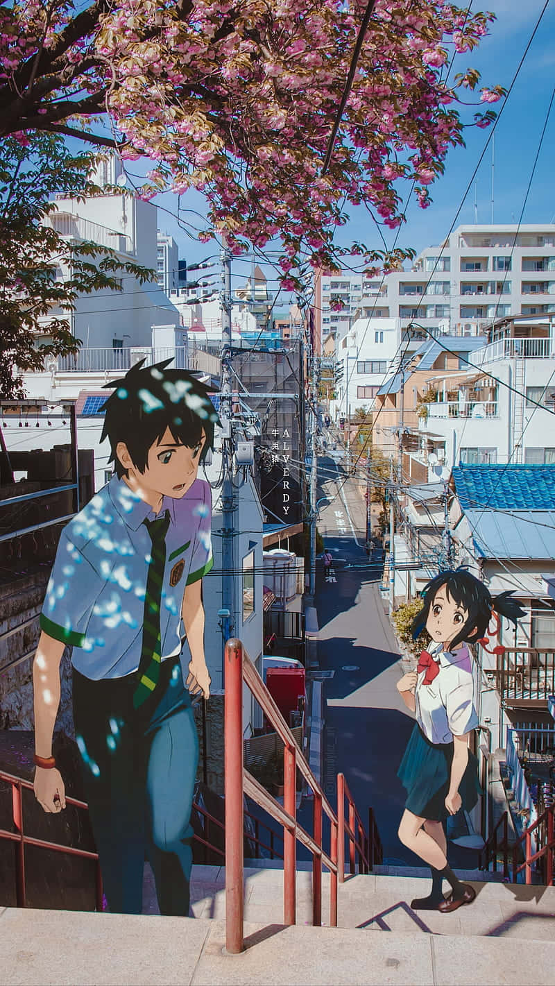 Taki And Mitsuha In Tokyo Anime