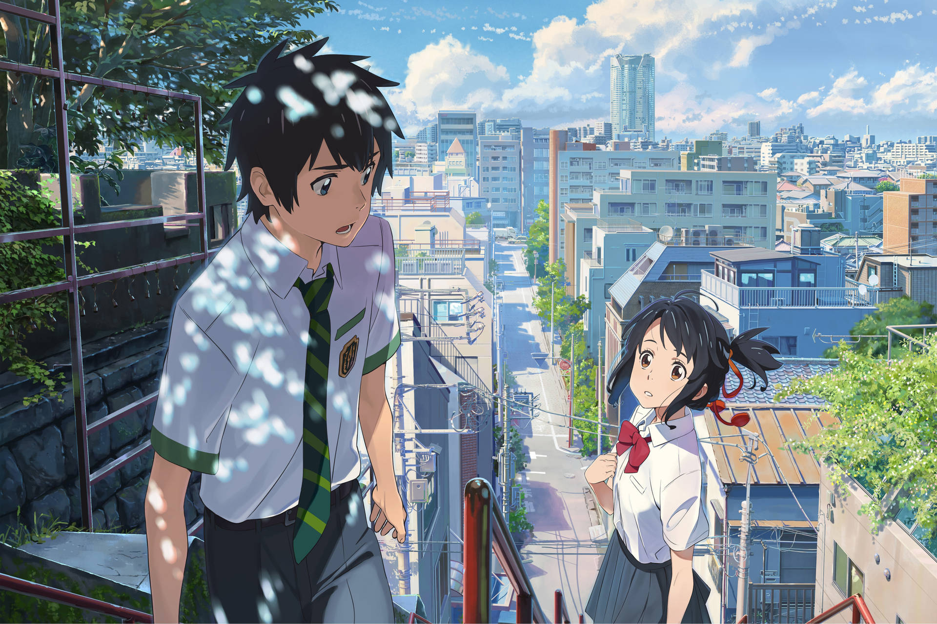 Taki And Mitsuha Your Name 4k Background