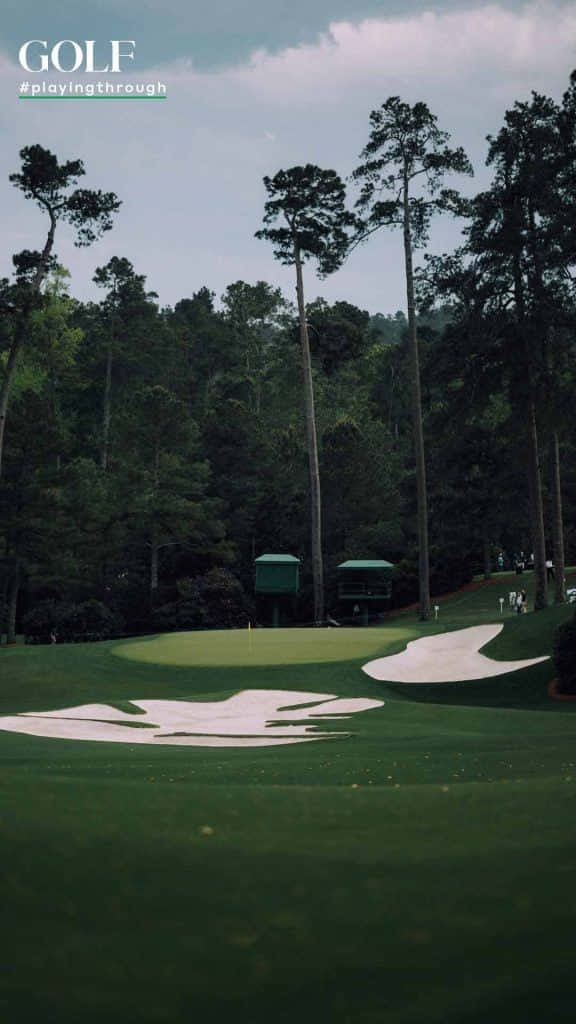 Taking A Picture At Augusta National Background