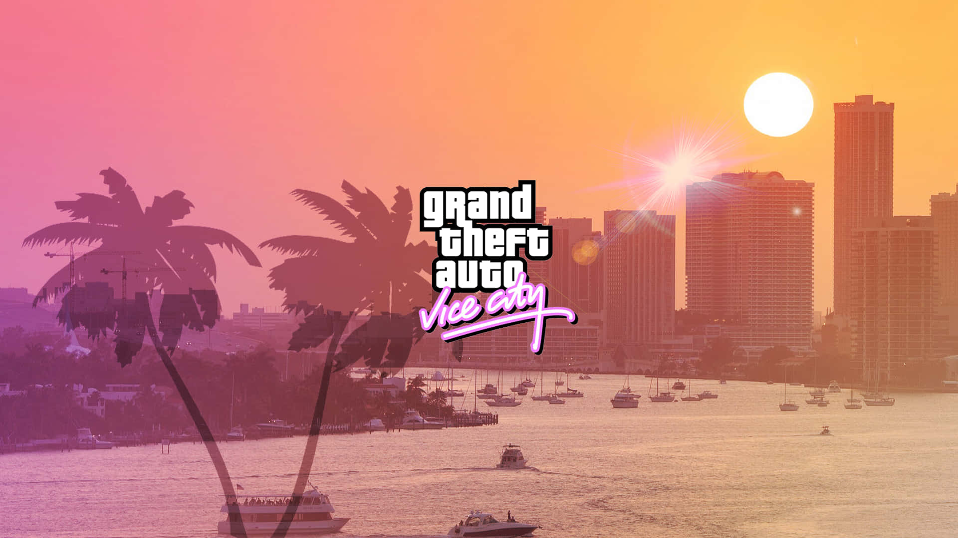 Taking A Trip In Vice City Background