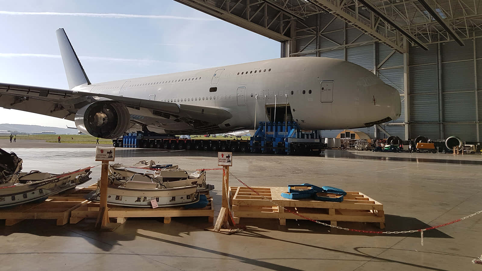 Taking Flight - A View Of The Takeoff Of A Passenger Aircraft Background