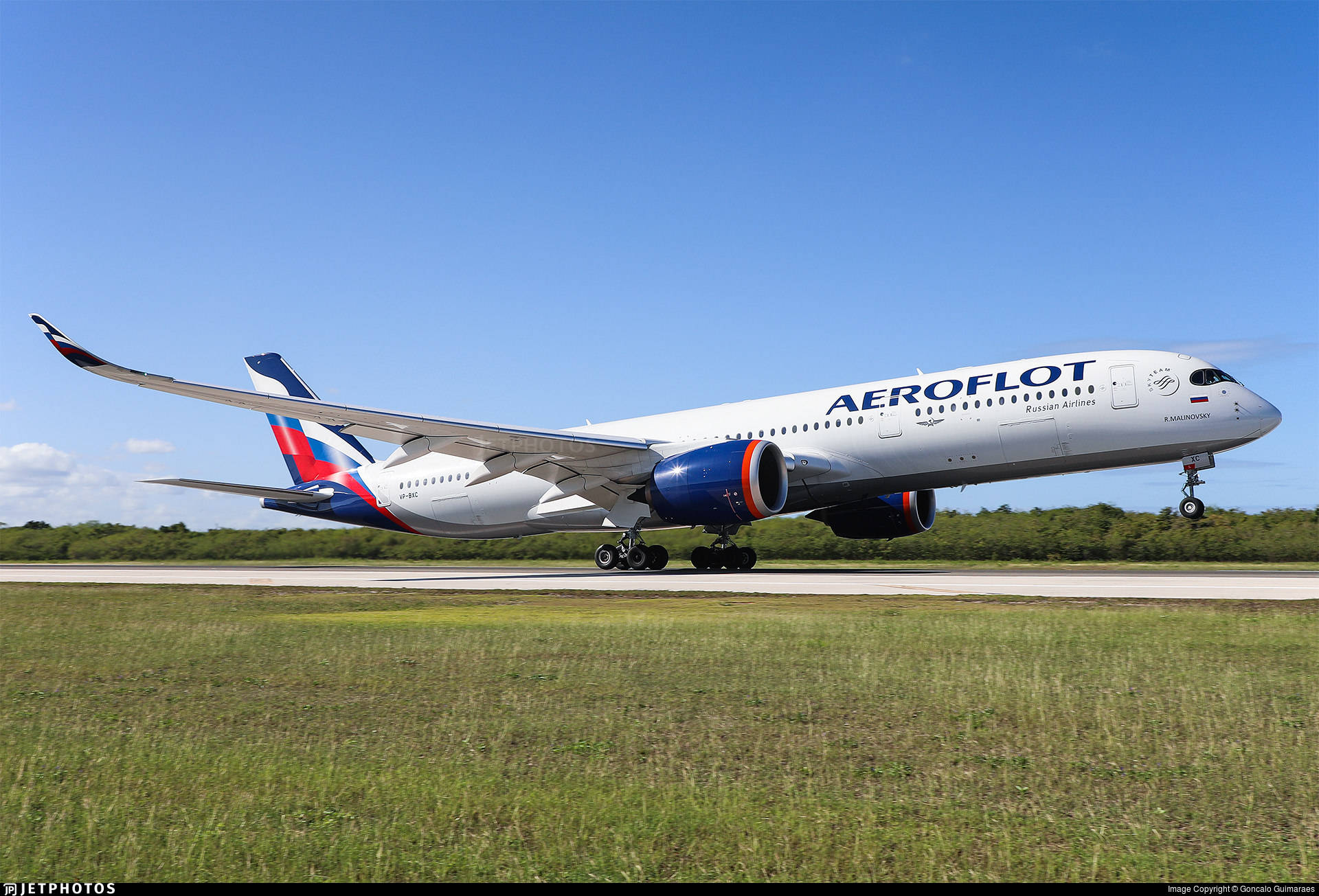 Taking Off Aeroflot Background