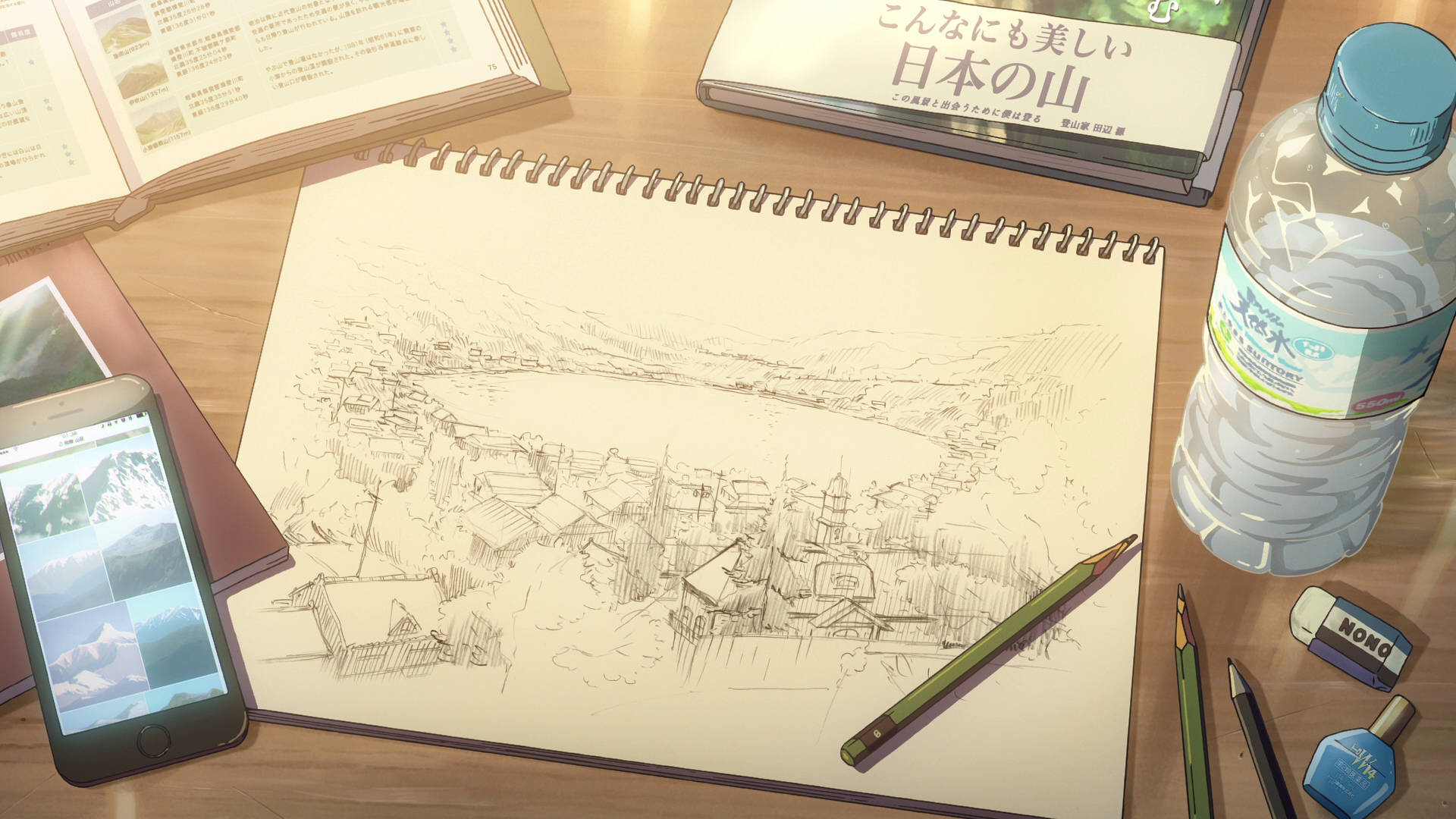 Taki’s Sketchbook Your Name 4k Background