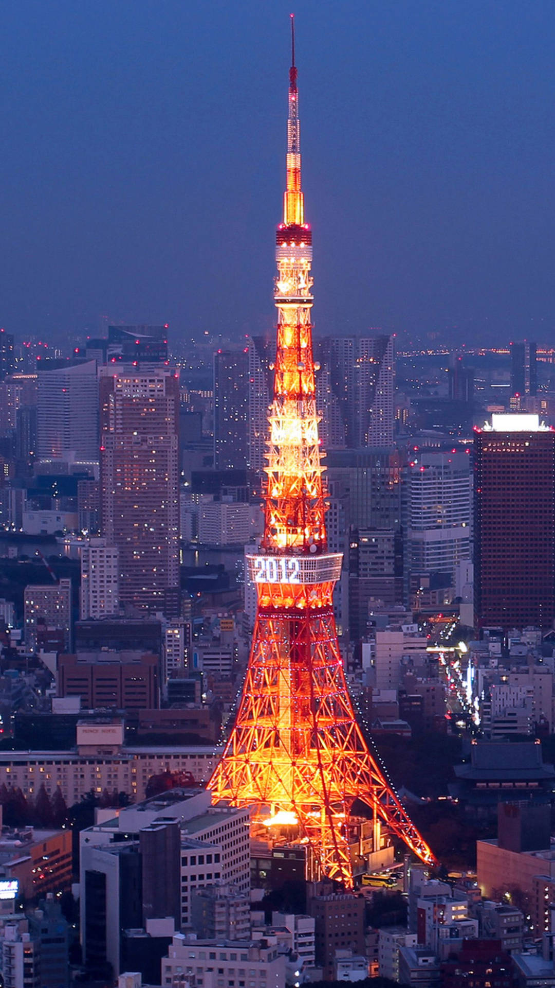 Tall And Bright Tokyo Tower Background