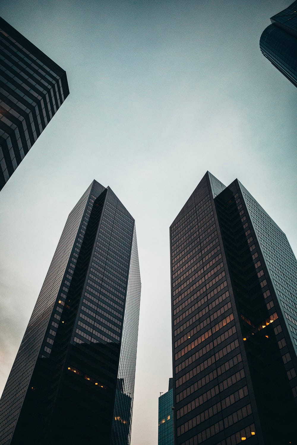 Tall Black Buildings Background