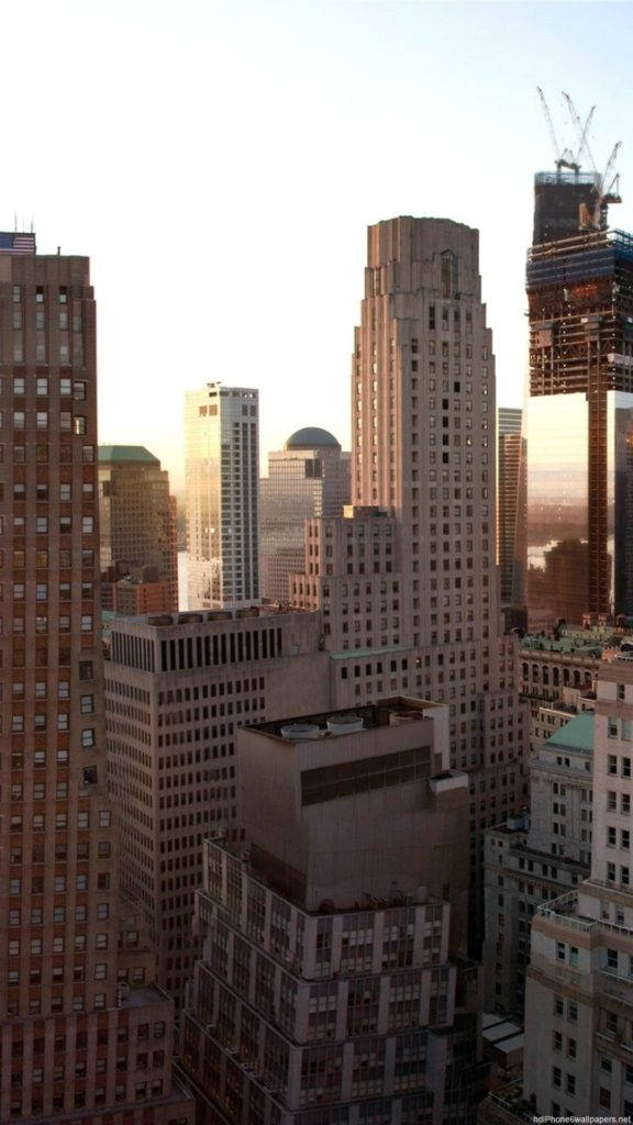 Tall Brown Buildings In New York Iphone Background