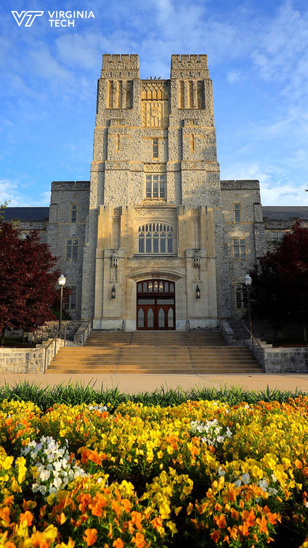 Tall Burruss Hall Virginia Tech Background