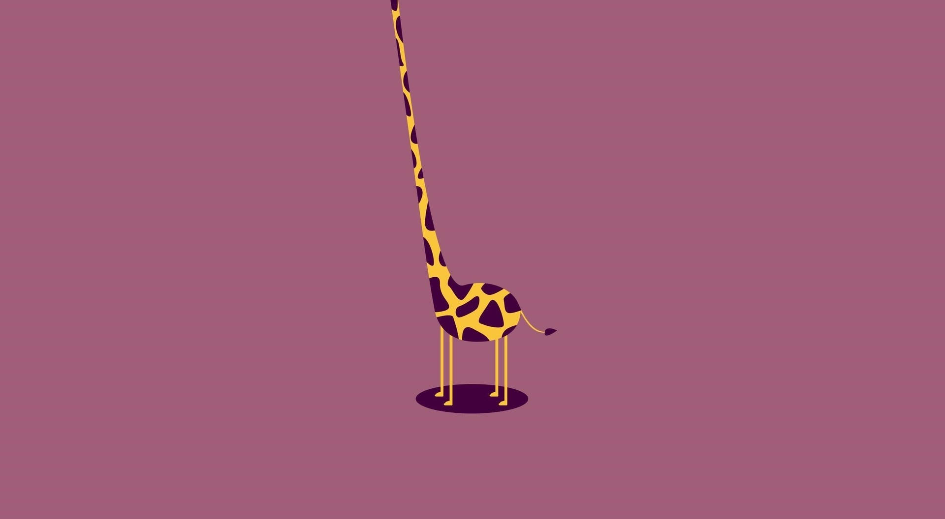 Tall Giraffe Art Deco Background