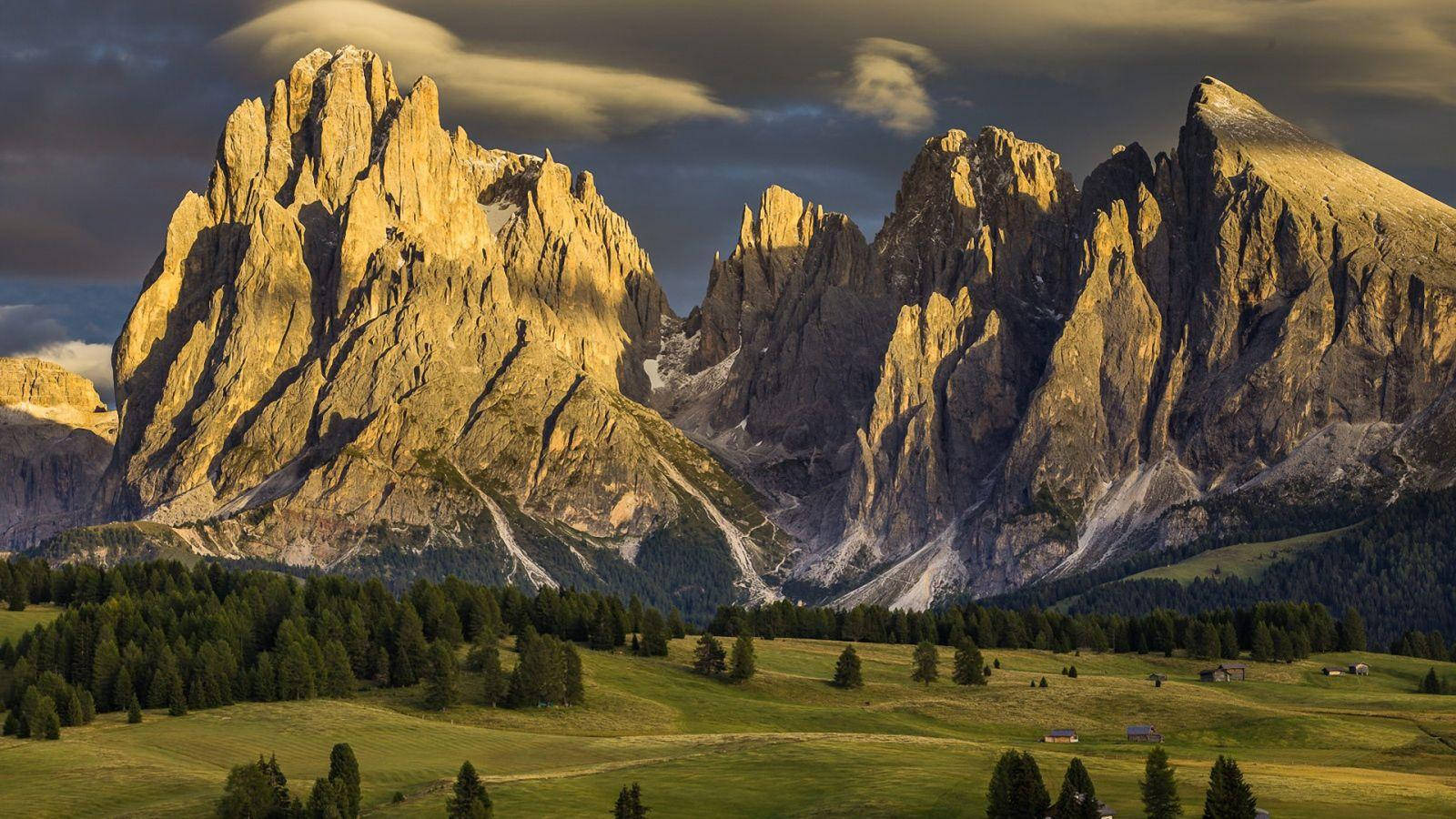 Tall Mountains Full Hd 1600x900 Background