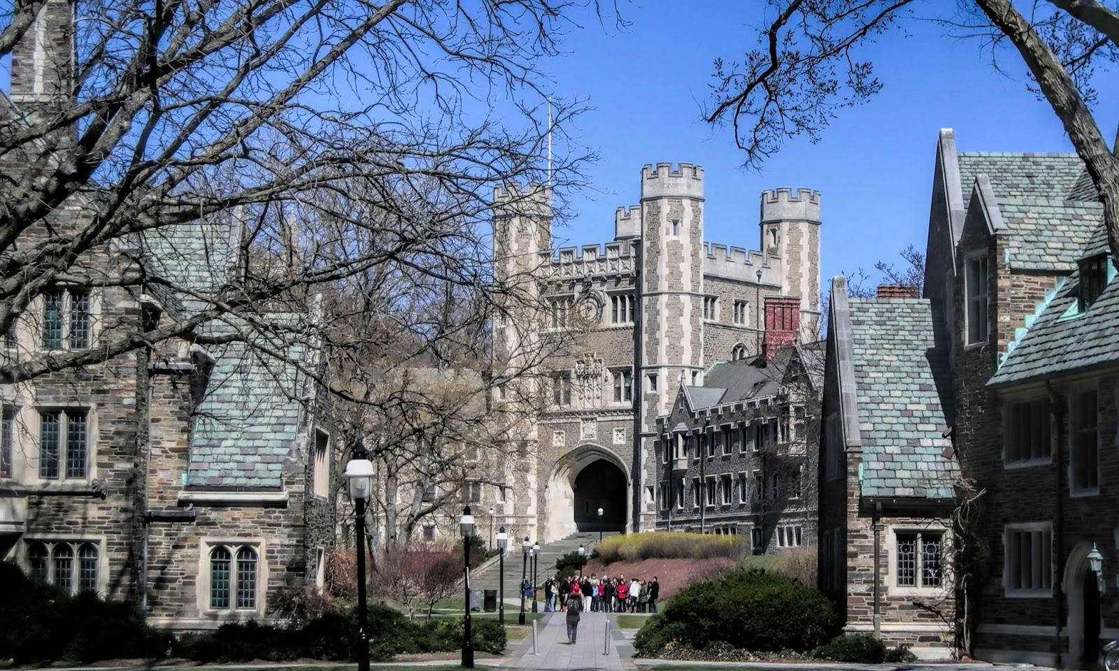 Tall Princeton University Hall Background