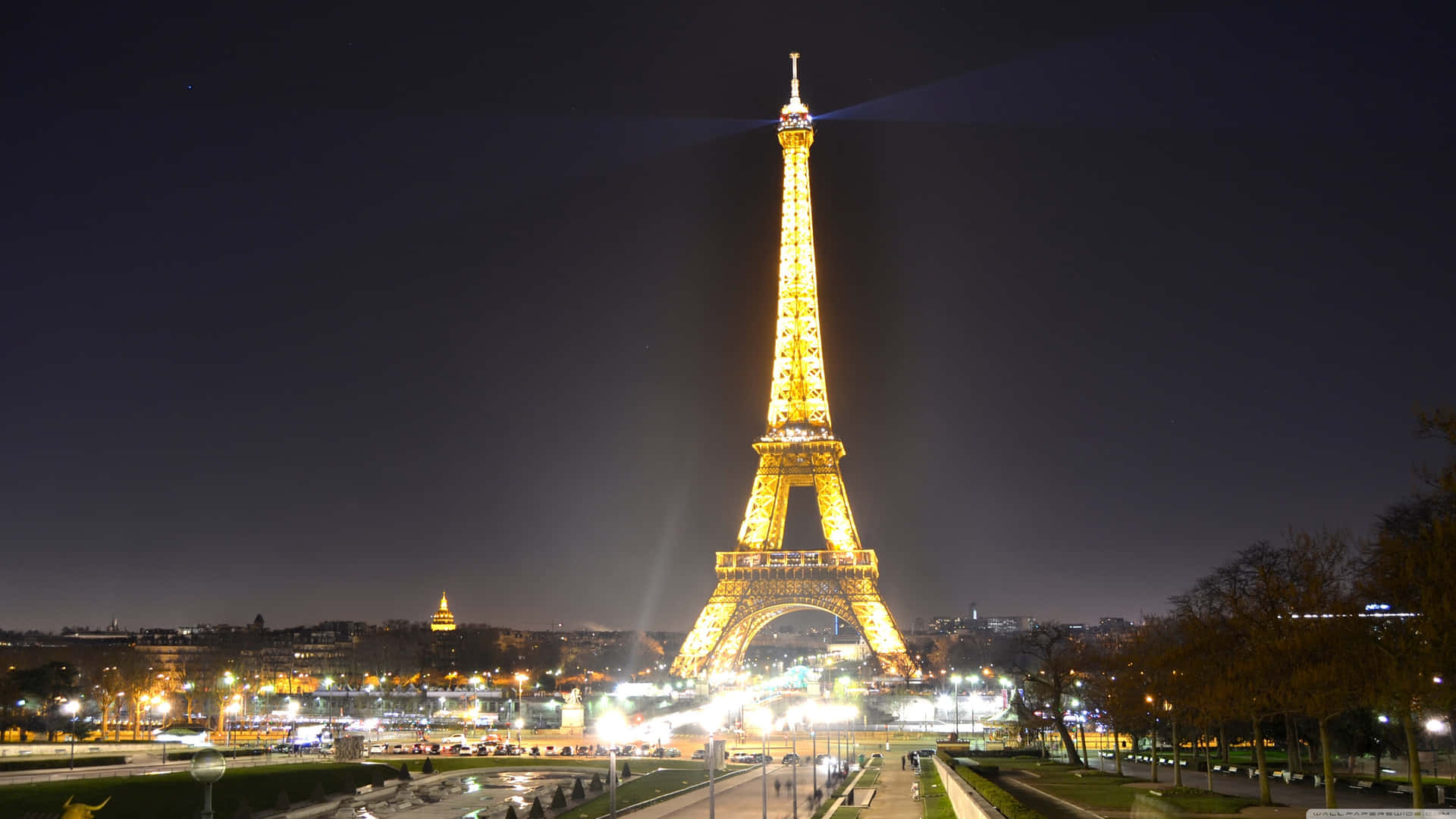 Tall Tower Paris At Night