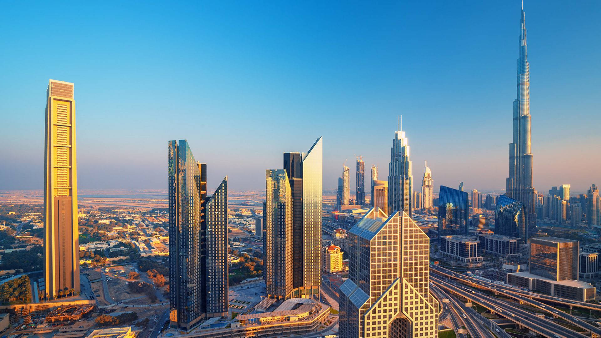 Tall Uae Buildings Background