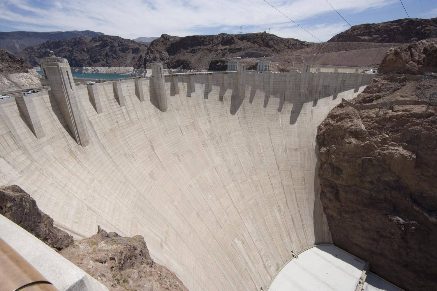 Tall Walls Of Hoover Dam Background