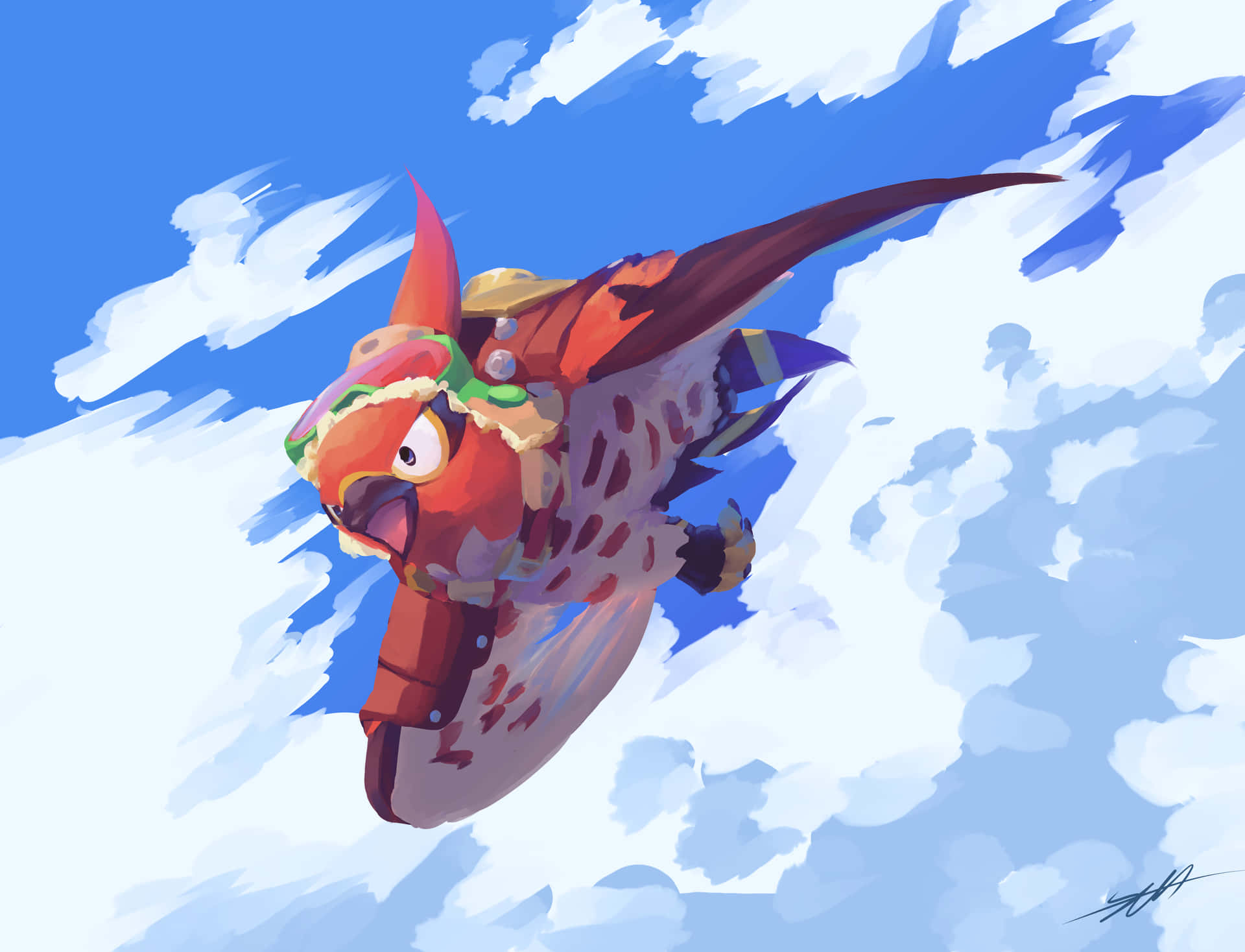 Talonflame In Flight Artwork