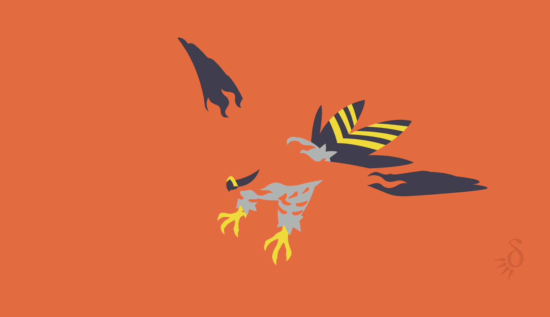Talonflame Minimalist Art Background
