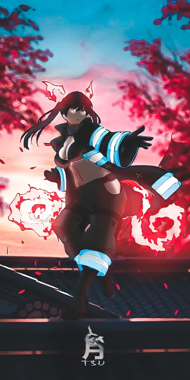 Tamaki Fire Force 800 X 1600 Background