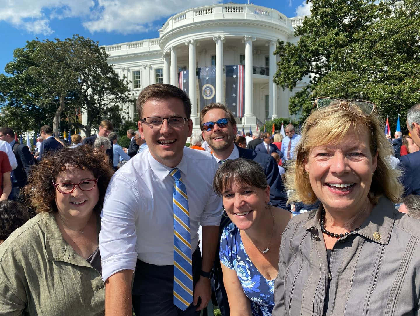 Tammy Baldwin At The White House With Family Background