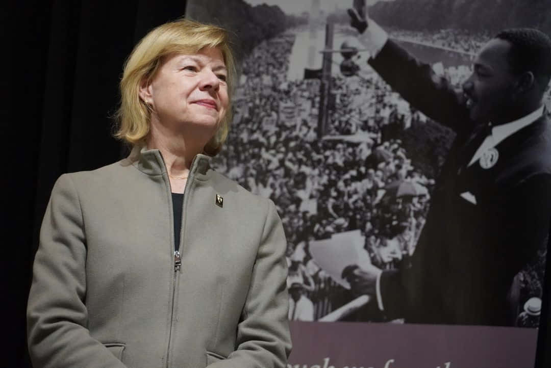 Tammy Baldwin With Photo Background