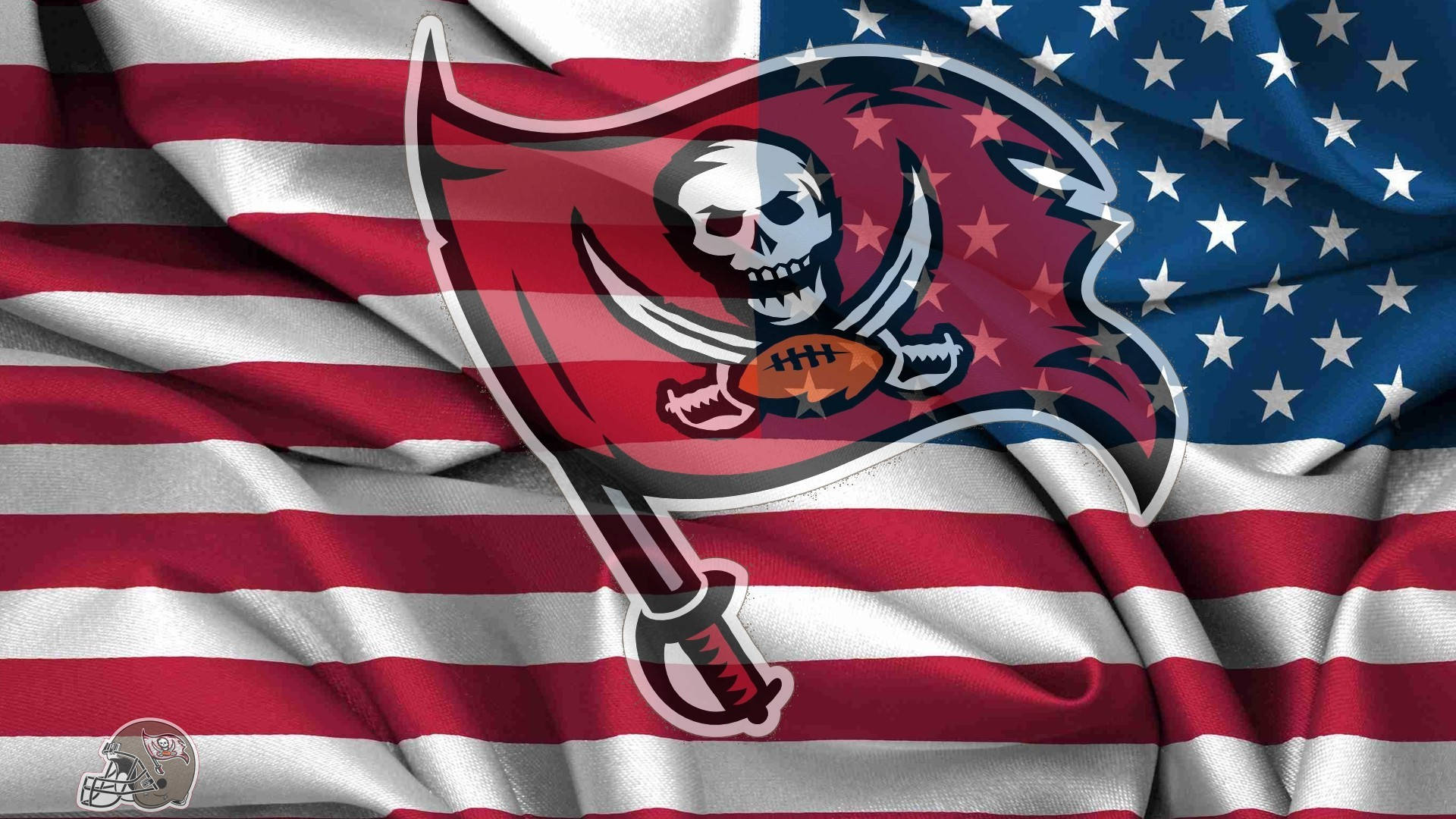 Tampa Bay Buccaneers Us Flag Background