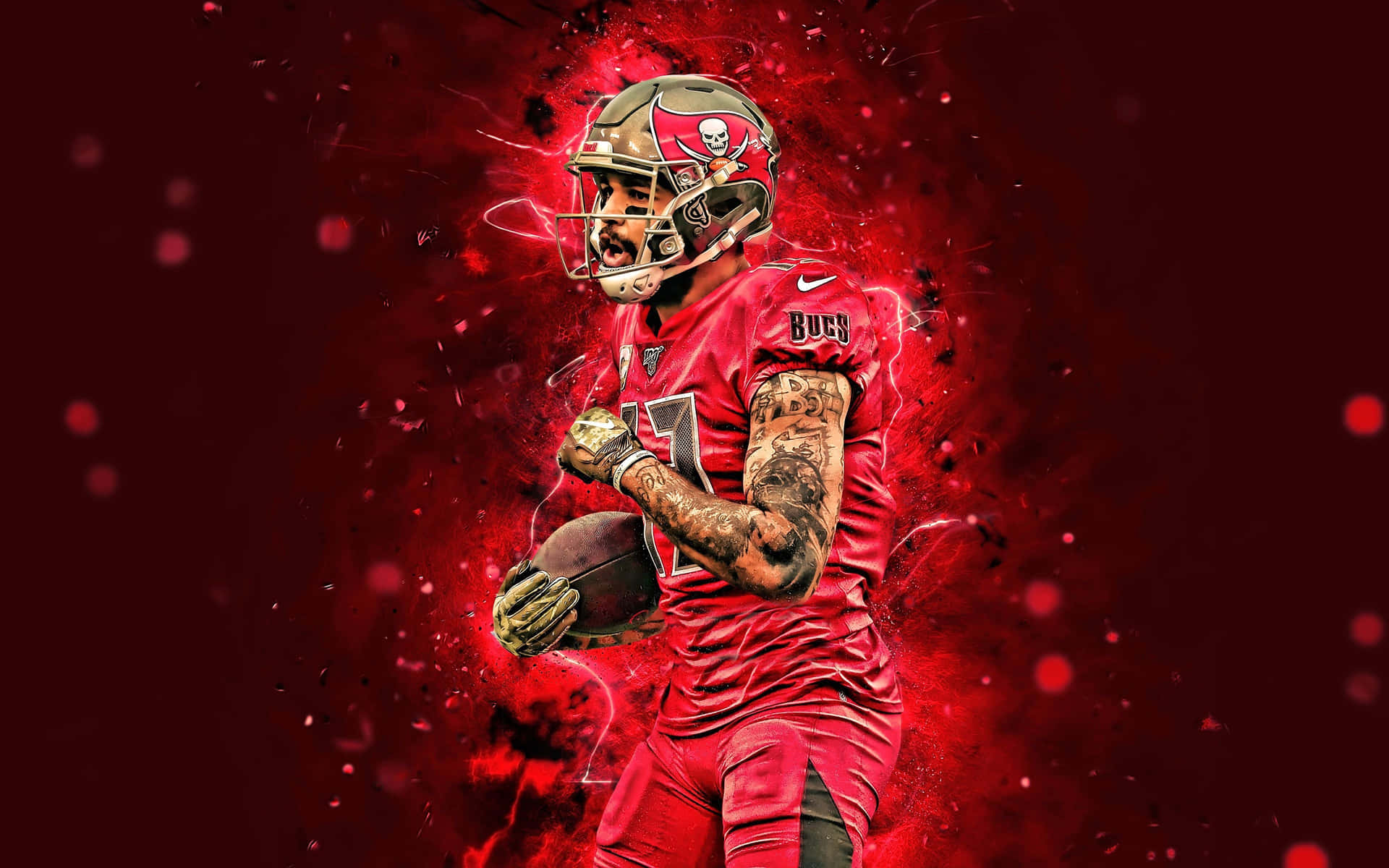 Tampa Bay Buccaneers’ Wide Receiver Mike Evans. Background