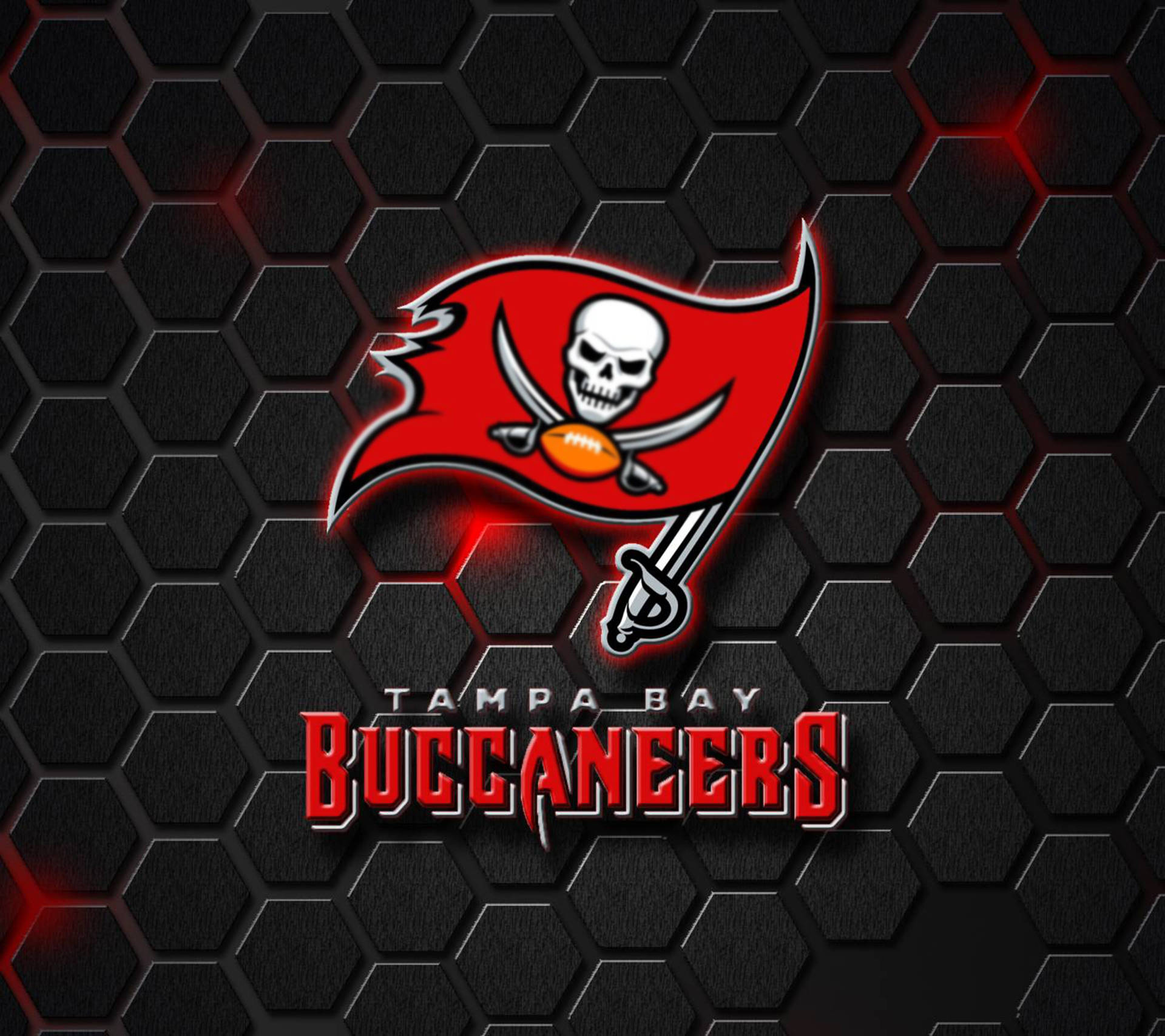 Tampa Bay Buccaneers With Hexagons Background