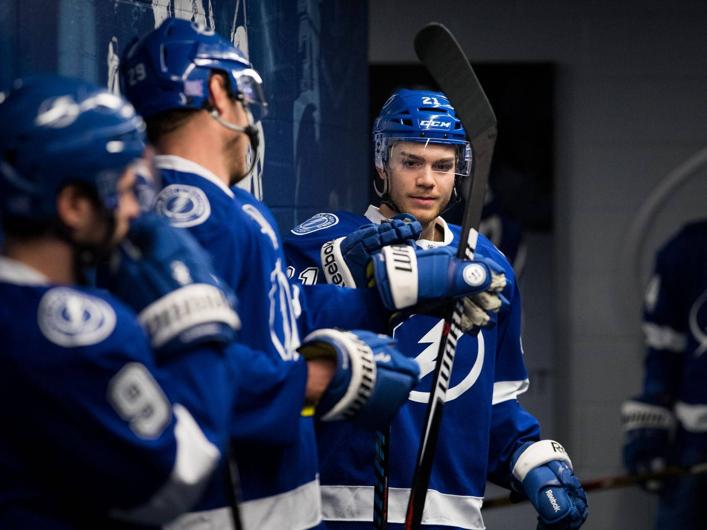 Tampa Bay Lightning Brayden Point Teammates Background