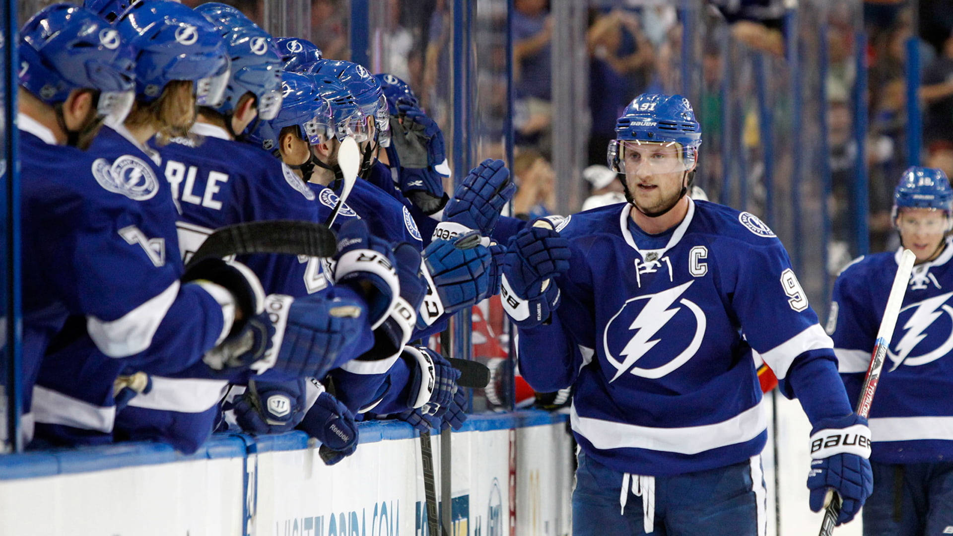 Tampa Bay Lightning Captain And Members Background