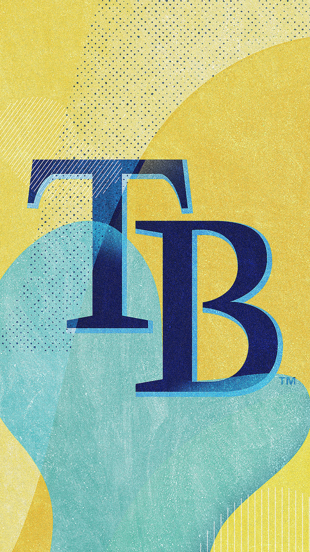 Tampa Bay Rays Initials Art Background