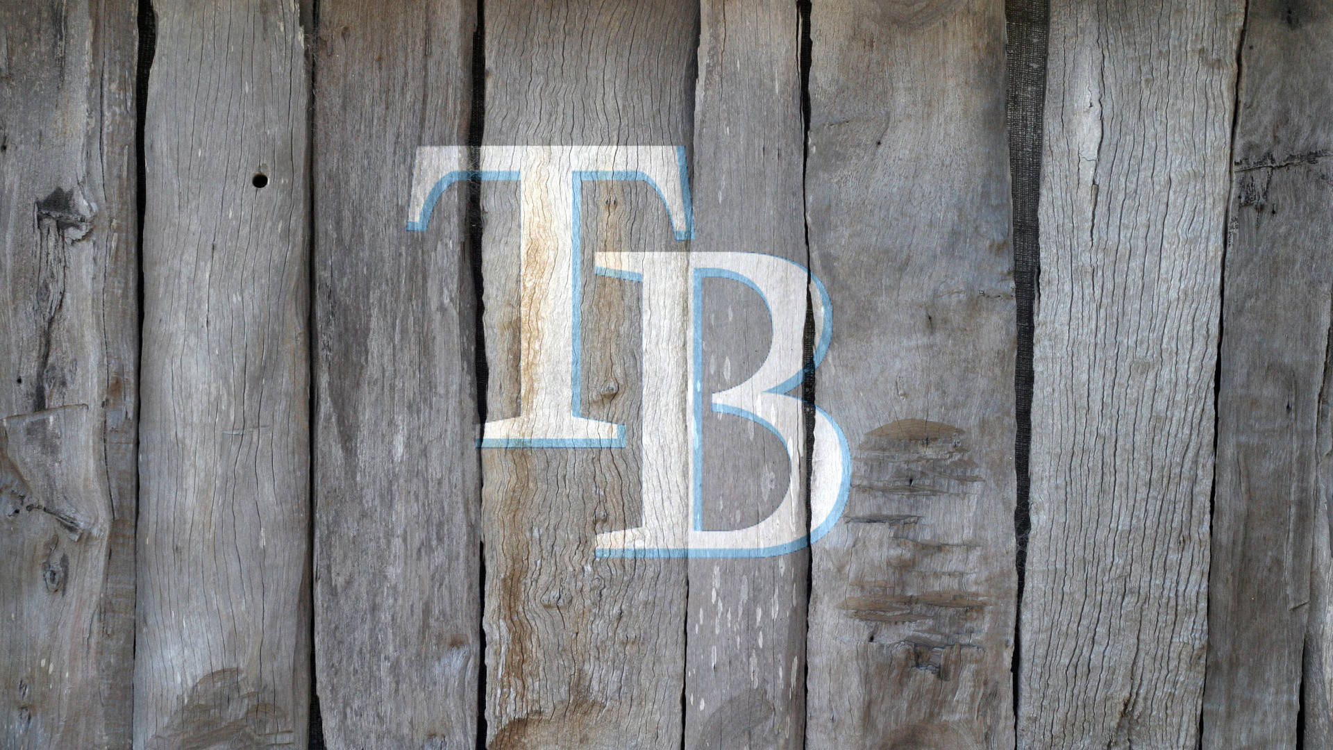 Tampa Bay Rays Logo On Wood Background