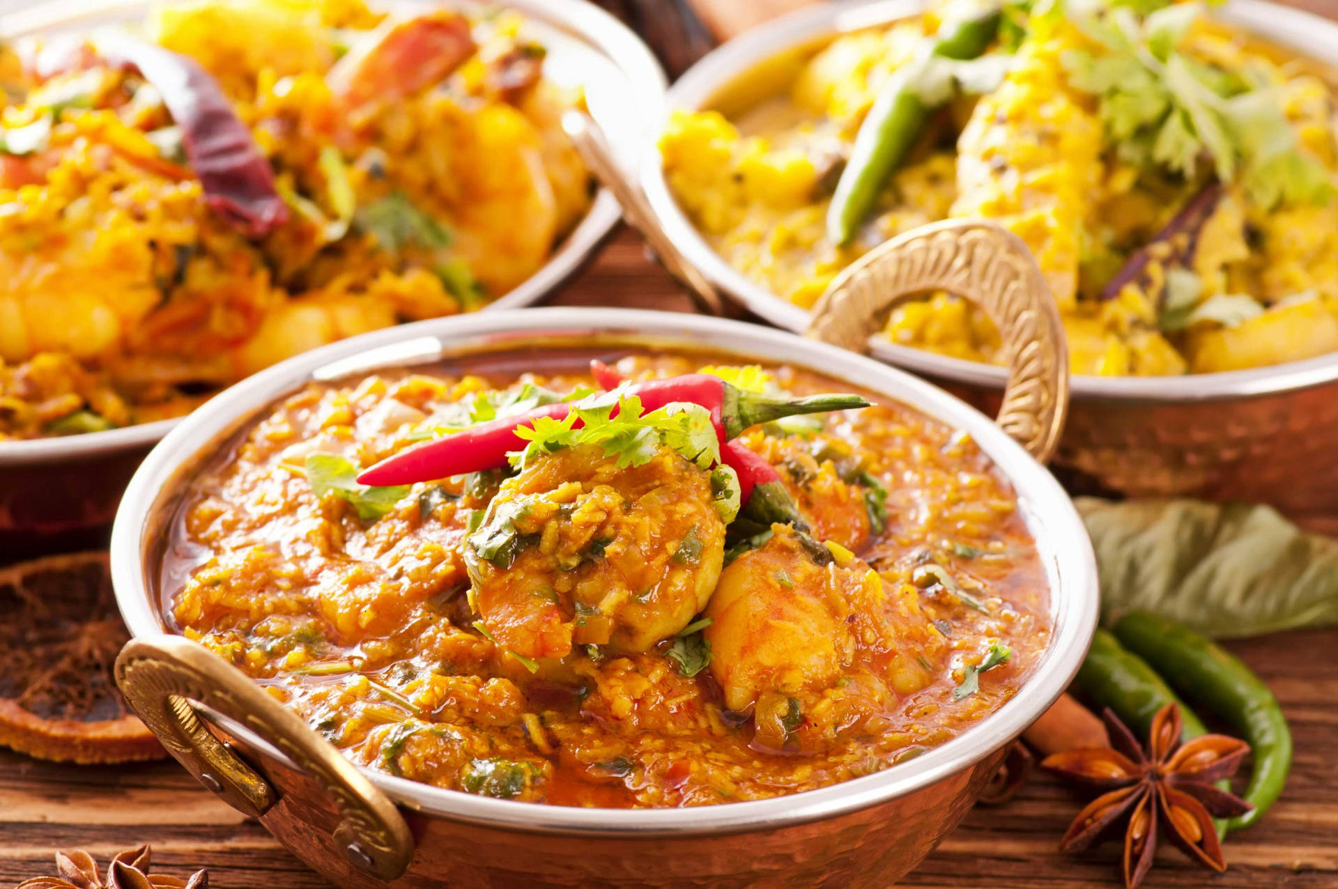 Tandoori Biryani And Yellow Curry - A True Symphony Of Indian Flavors! Background