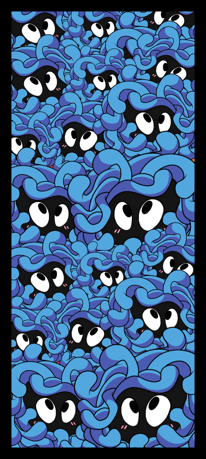 Tangela Faces Pattern Background