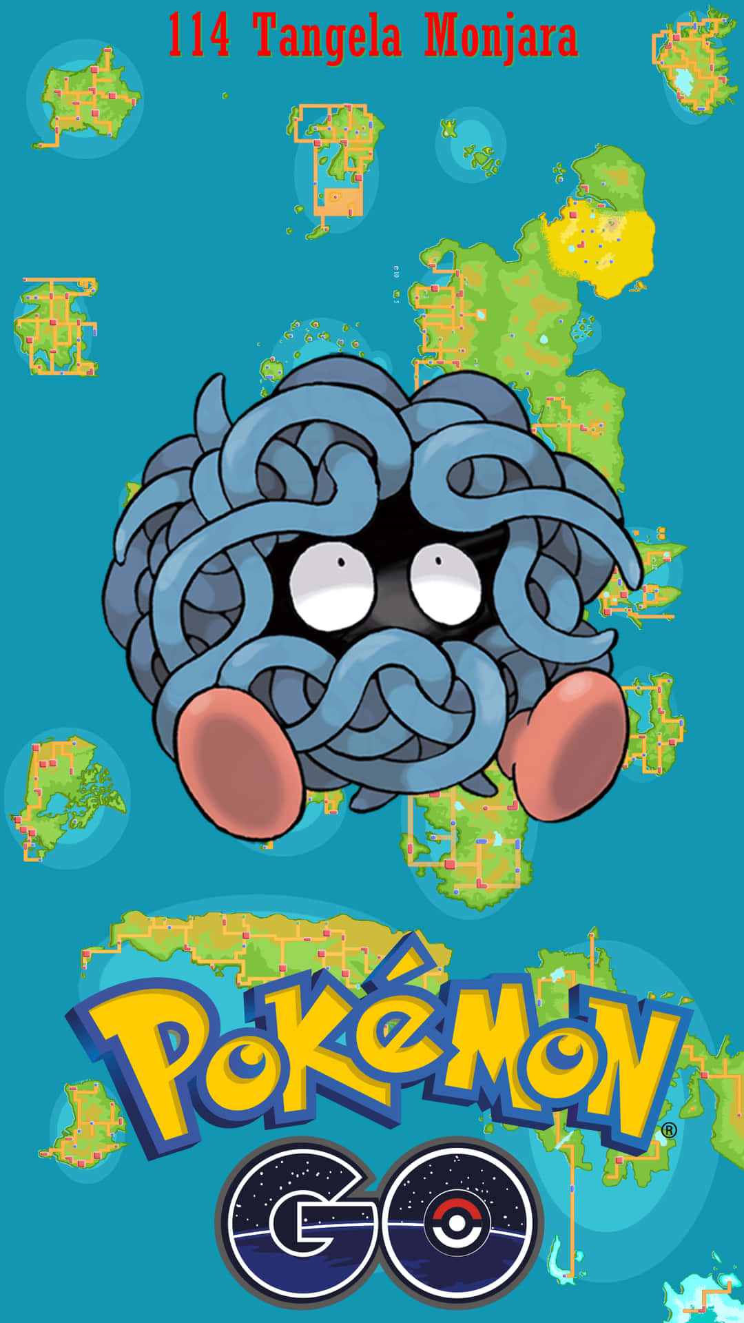 Tangela Map Theme Pokemon Go Background