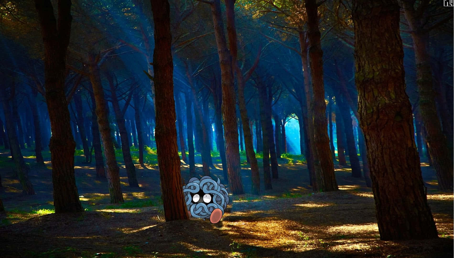 Tangela On A Realistic Forest