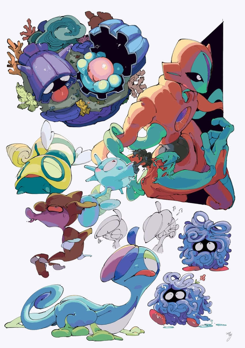Tangela Starter Pokemons Team Background