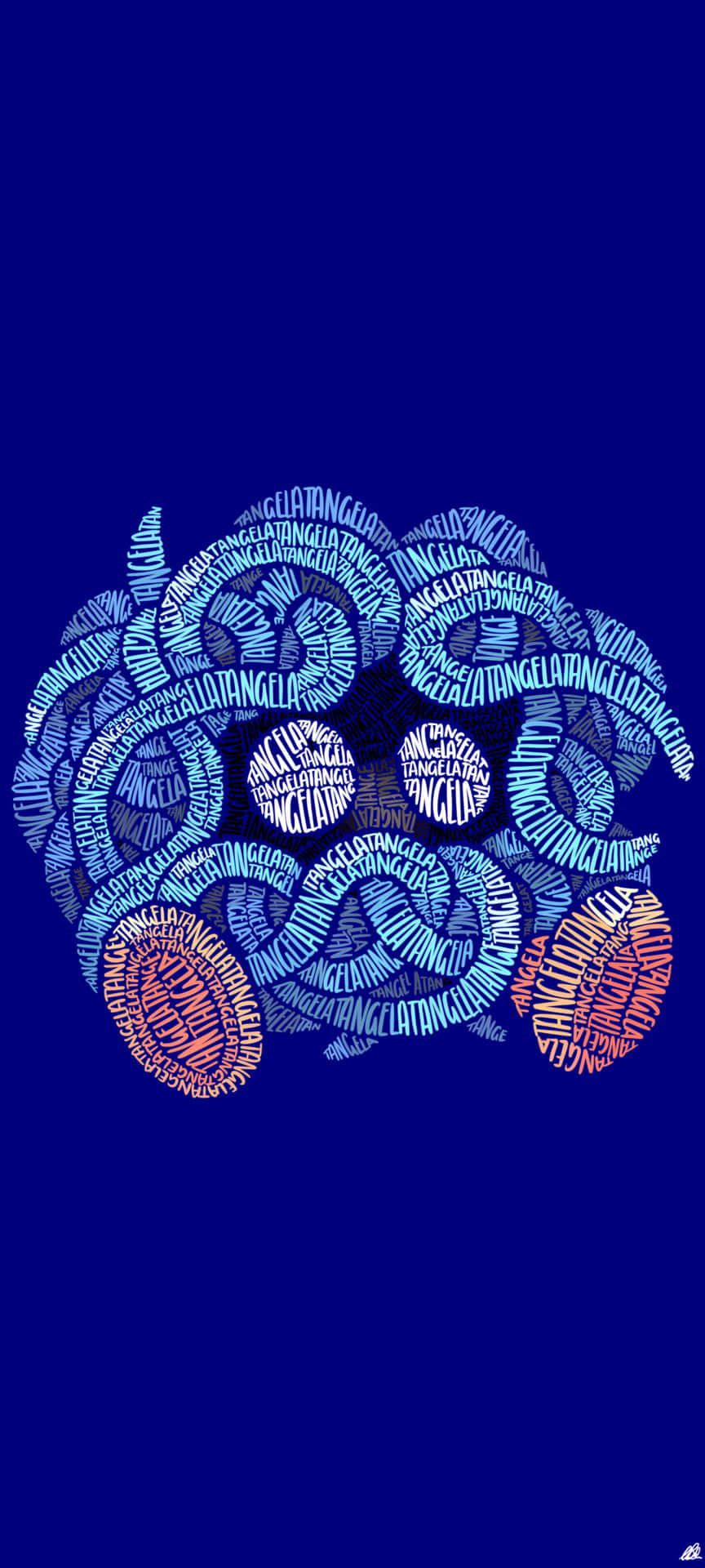 Tangela Word Cloud Art