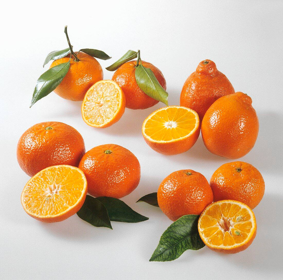 Tangelo And Other Citrus Fruits Background