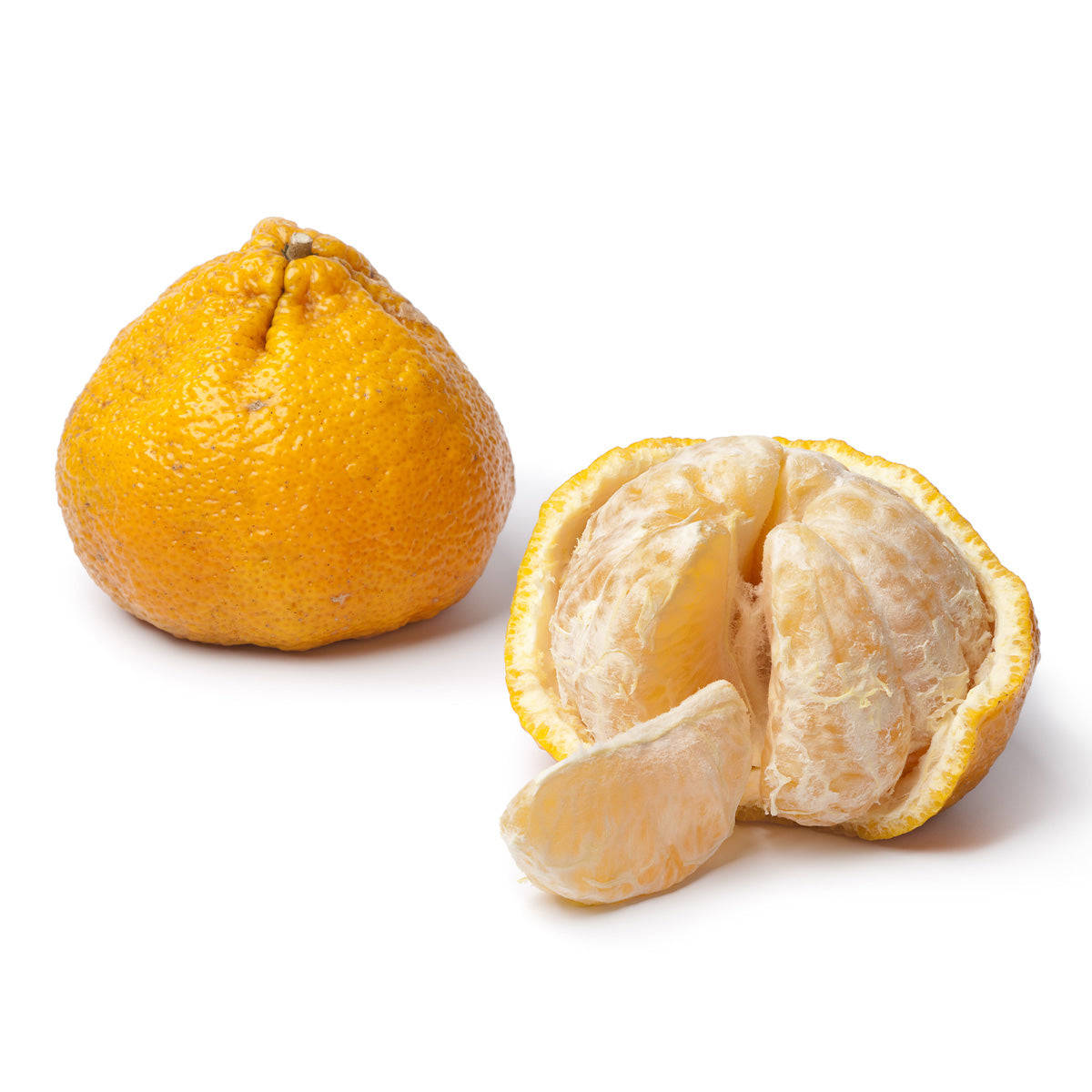 Tangelo Half Peeled Fruit Background